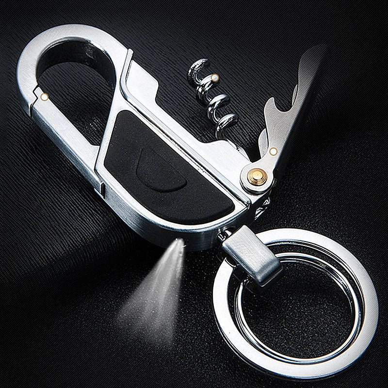 EDC Keychain Jobon Multifunction Folding Corkscrew - Alloy