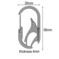 EDC Carabiner Baby Penguin Quick Release Opener - Solid Titanium