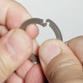 EDC Key Ring Flat Quick Release Anodized - Titanium