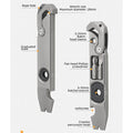 EDC Crowbar Multitool TC4 - Titanium Alloy