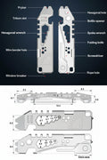 EDC Multitool 11-in-1 CNC - Gr5 Titanium