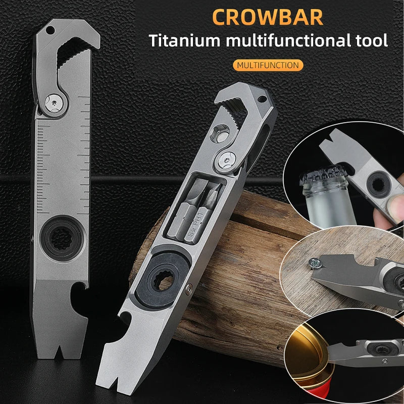 EDC Crowbar Multitool TC4 - Titanium Alloy