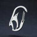 EDC Carabiner Baby Penguin Quick Release Opener - Solid Titanium
