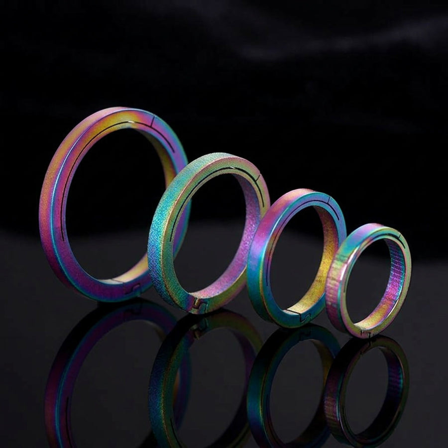 EDC Key Ring Flat Quick Release Anodized - Titanium